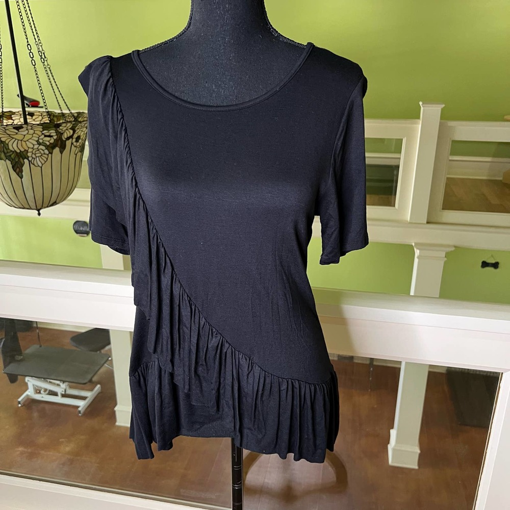 Sweet Lindsey Ruffle Top Size Large